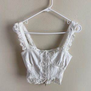 White crop top from dollskill